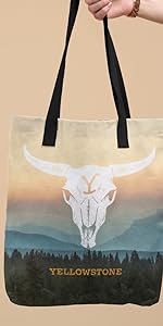 Yellowstone Cow Skull Premium Tote Bag