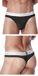 Black Thong Underwear for Men