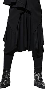 black baggy harem janpanise pants