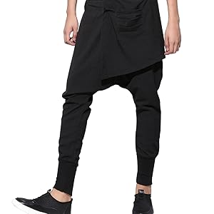 black harem pants for men