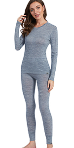 Merino wool base layer set