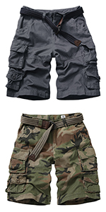 gray cargo shorts for men