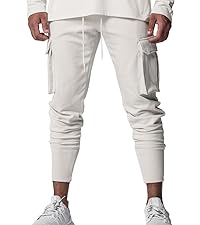 ITALYMORN White Joggers with cargo pants