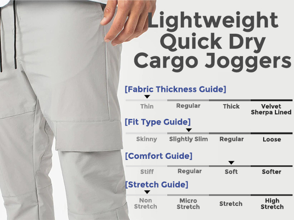 lightweight cargo jogger pants