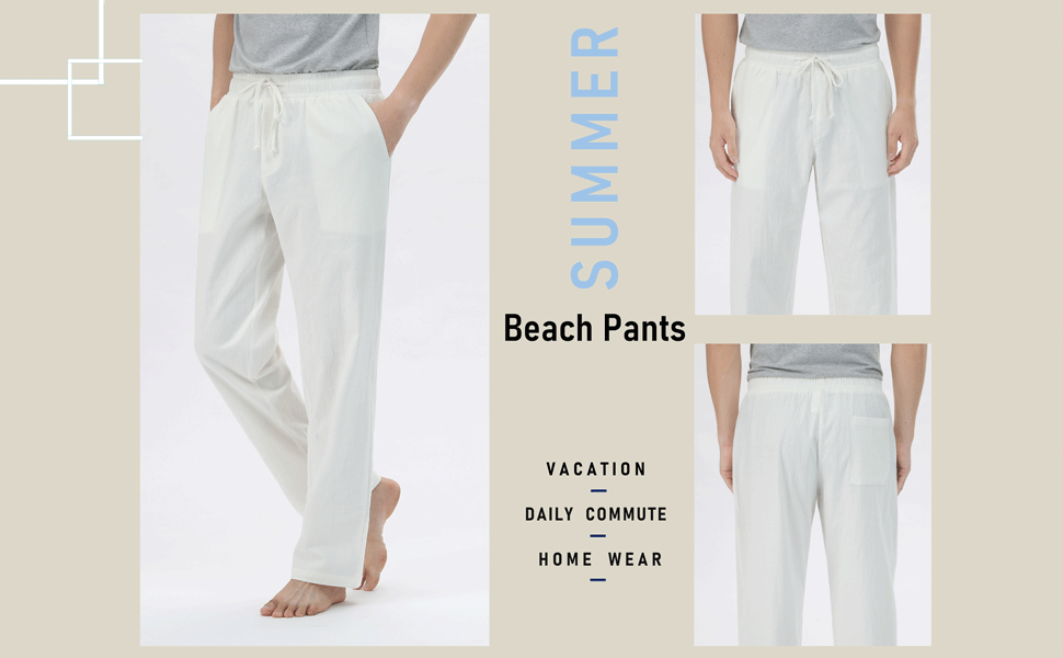 mens white linen pants