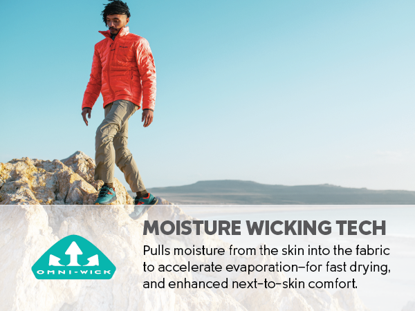 Moisture wicking, sweat wicking pants, with Omni-Wick