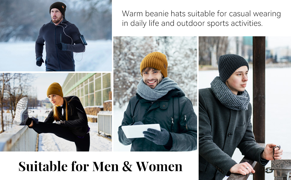 winter warm thermal hat for men and women