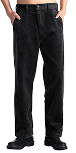 front flat corduroy pants