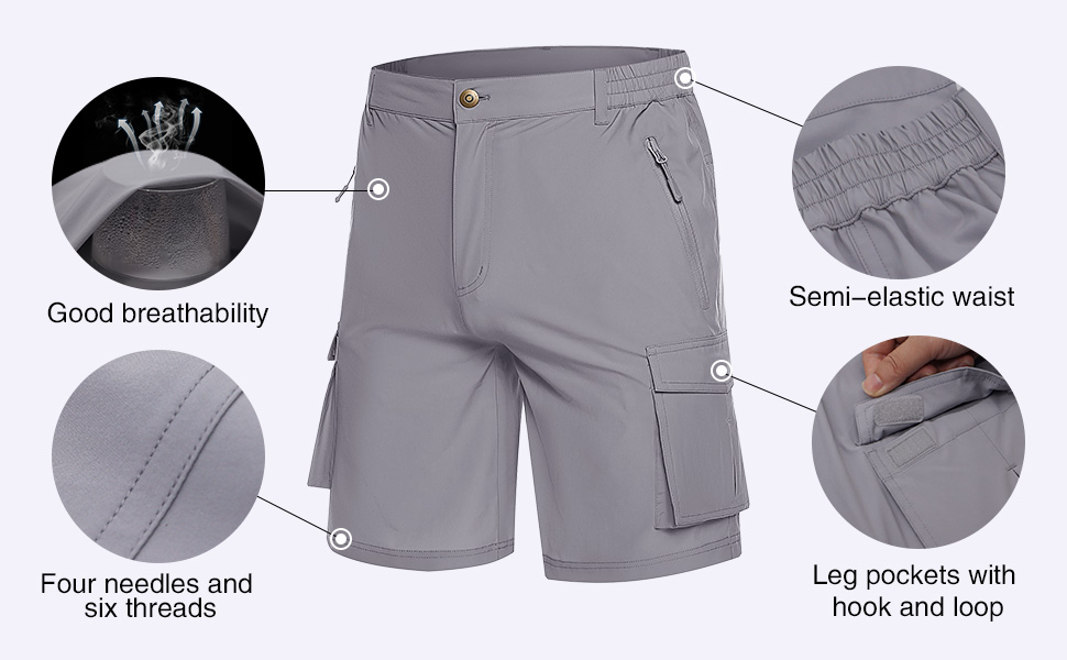 MEETWEE Men''s Cargo Hiking Short