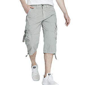 Mens long cargo shorts