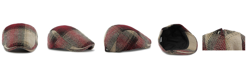 Adjustable Newsboy Cap for Men Wool Blend Tweed Ivy Gatsby Flat Cap Cabbie Beret Hat