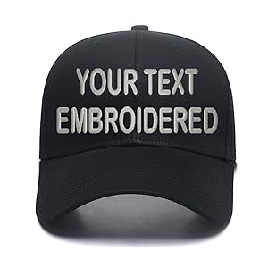 Custom Hat with Embroidered Text Name Unstructured Adjustable Metal Buckle Cap