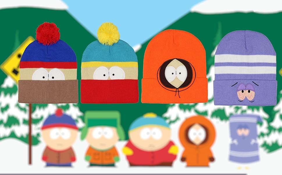 South Park Big Face Cuff Knit Beanie Hat Cap - 4 Characters Available