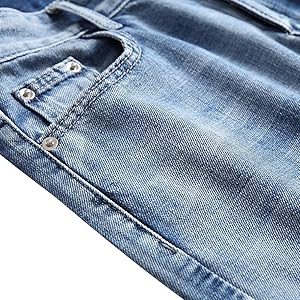 jean shorts men stretch denim relaxed fit big tall loose casual summer ripped baggy