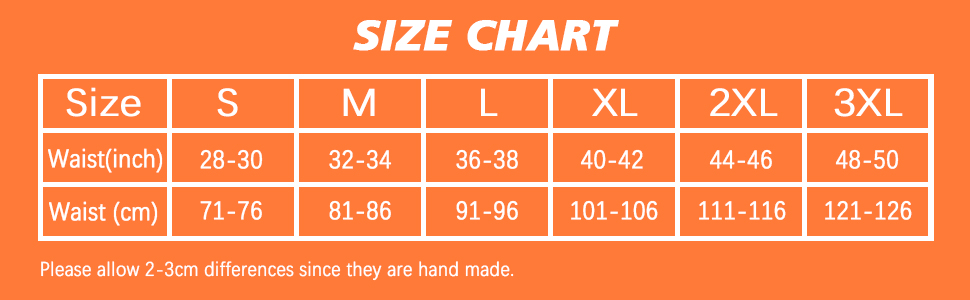 mens underwear size chart