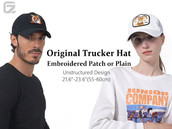 Unisex trucker hat with Embroidered Patch or Plain dad trucker hat for golf running sport baseball 