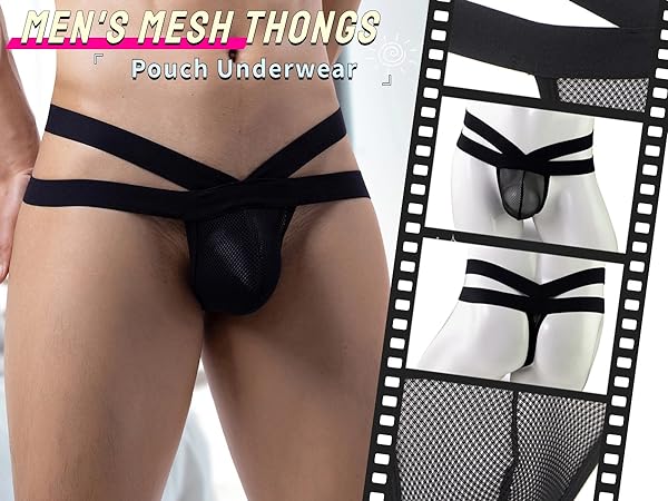 ohyeah mens sexy g string thong breathable micro thongs low rise underwear with pouch