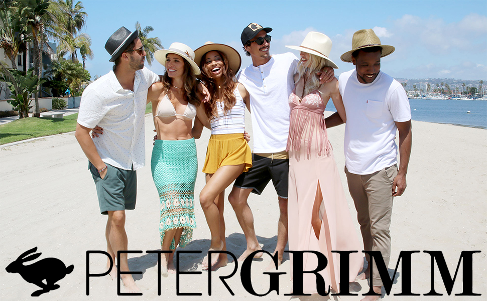 PETER GRIMM HAT FEDORA COSTA LIFESTYLE LIFEGUARD BEACH SUMMER DERBY STYLE FASHION SUN MEN BRIM STRAW