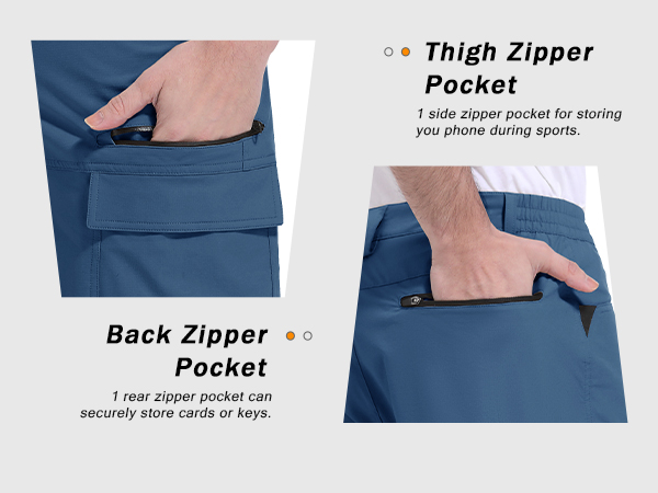 Thigh & Back Zipper Pocket