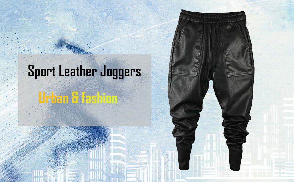 leather joggers