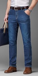 Mens Regular Fit Stretch Jeans