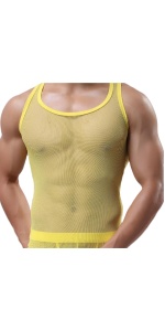 Men Mesh See Through Shirt