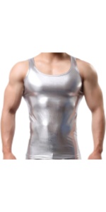 Men''s Metallic Leather Shirt