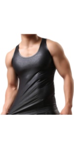 Men''s Faux Leather Vest