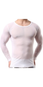 Mens See Through Mesh Shirt