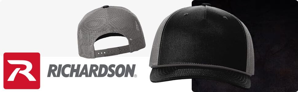 The Hat Pros Richardson 112FPR Five Panel Pinch Trucker Hat w/Visor