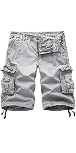 TOSKIP Men''s Cargo Shorts Cotton Twill Multi Pockets Outdoor Wear