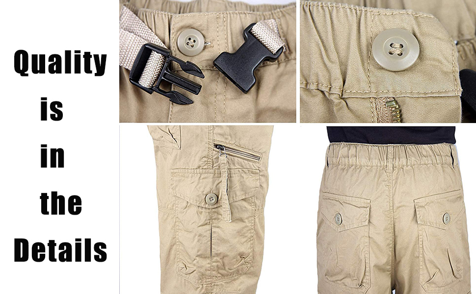 TOSKIP Men''s Casual Twill Elastic Ripstop Basic Cargo Short Below Knee Loose Fit Multi Pocket Season