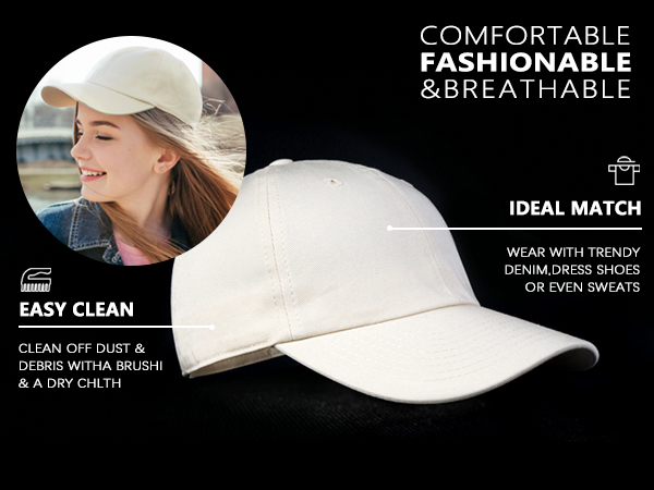 The cotton hat is comfortable fashionable and breathable