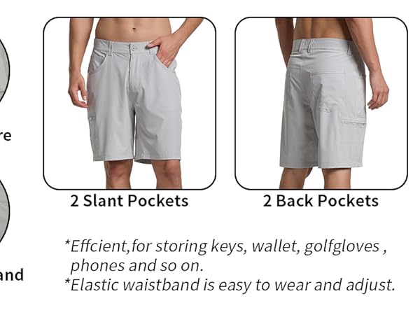 mens stretch shorts