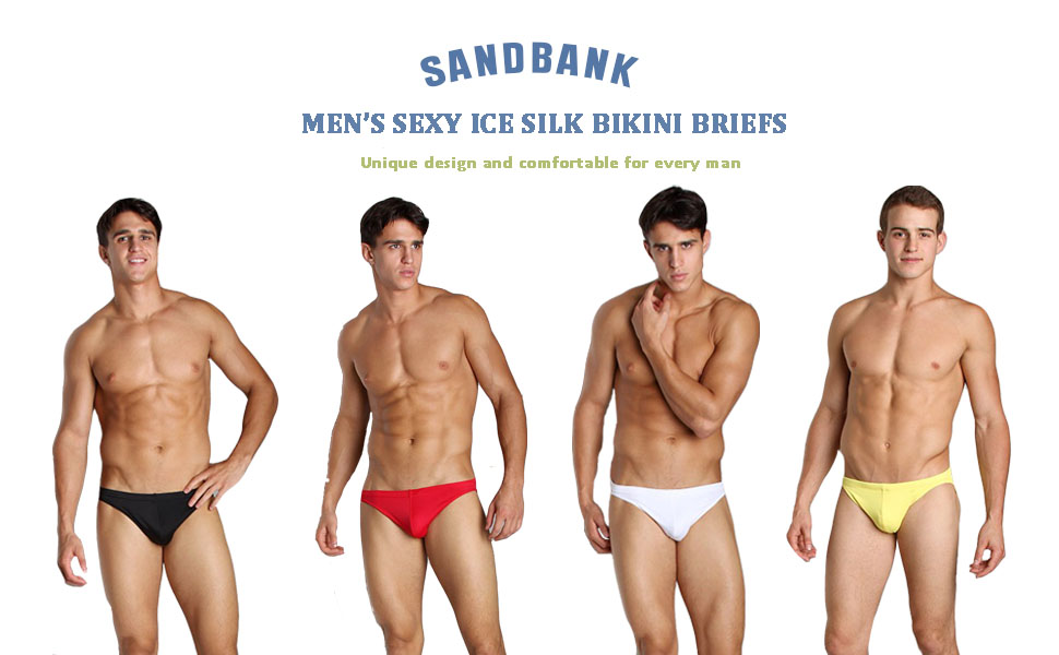 Men''s Sexy Ice Silk Bikini Briefs