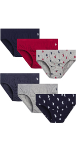 U.S. Polo Assn. Men''s 6 Pack Low Rise Underwear Briefs