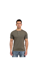 merino wool henley men''s tshirt