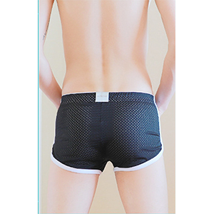 Mesh Booty Short Lounge Running Shorts with Split Sides Men Shorts Sexy 3 Inch