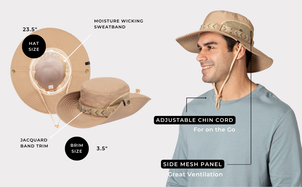 Men''s Floatable Wide Brim Sun Hat