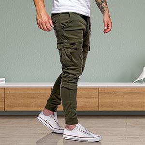 cargo joggers men joggers cargo pants mens joggers khaki pants fashion 