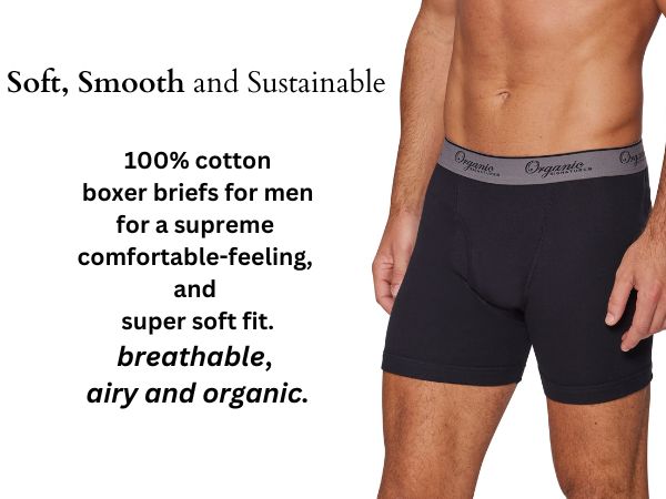 100% cotton boxer briefs for men