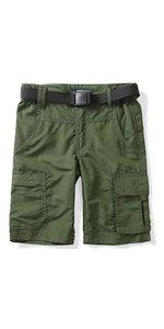 boys quick dry cargo shorts, hiking scout outdoor