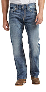 Silver Jeans Co. Men''s Zac Relaxed Fit Straight Leg Jeans