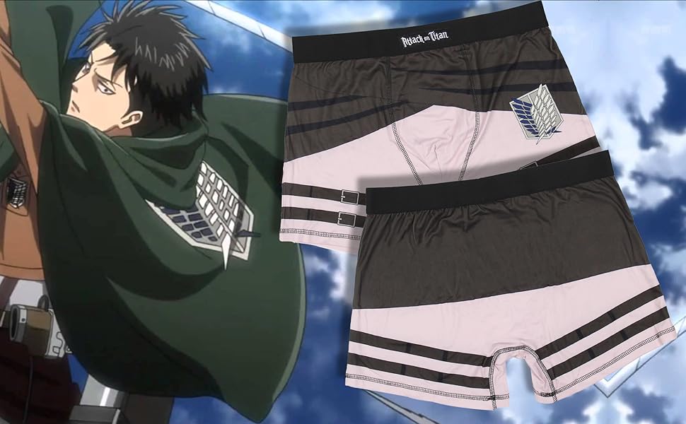 Bioworld Attack On Titan Survey Corps Wings Of Freedom Men''s Boxer Briefs