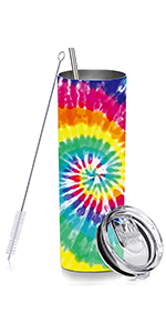 tie dye skinny tumbler