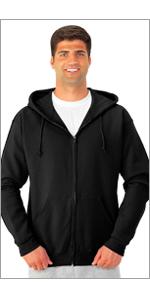 full zip, hoodie, sweatshirt, fleece, warm, soft, essentials