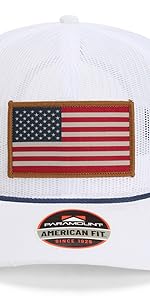 Paramount Outdoors Breeze Vintage All Mesh White American Flag Cap