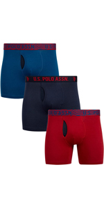 U.S. Polo Assn. Men''s Underwear - Cotton Stretch Boxer Briefs with Breathable Mesh Fly