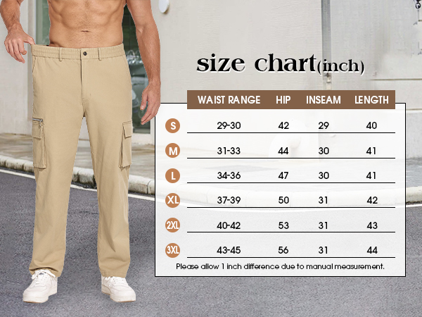 mens casual cargo pants