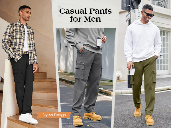 mens casual cargo pants